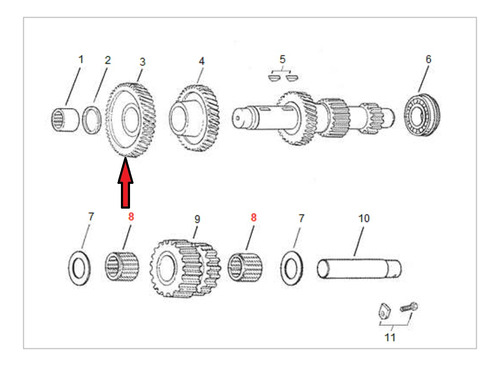 Engrenagem Do Cambio Carretel Ford Clark 280 F13000 F14000