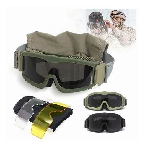 Gafas Tácticas Goggle Militares Policia Careta Gafas