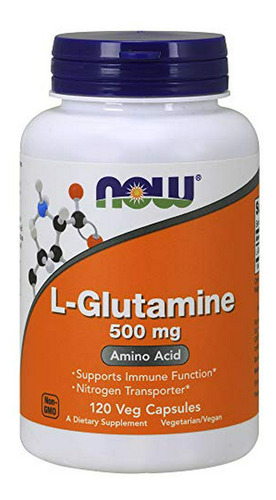 Now Foods L-glutamina 500mg - 120 Ct (paquete De 2)