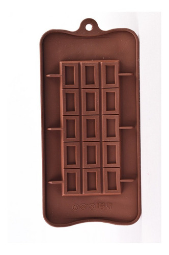 Molde Silicona Tableta Rectángulos Con Hueco Para Chocolate