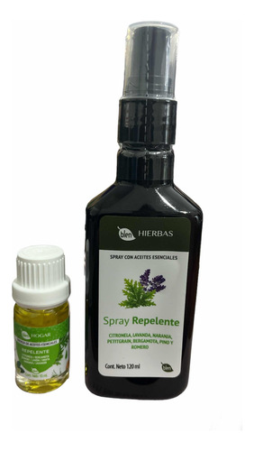 Set Repelente Con Aceites Esenciales Citronela Spray Aceite