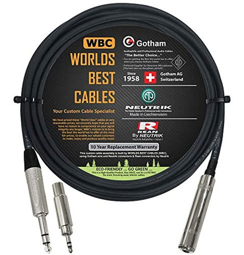 15 Pies - Gotham Gac-4/1 Cable De Extensión De Auriculares E