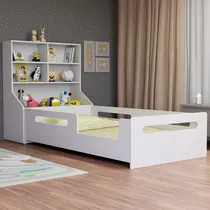 Comprar Cama Solteiro Montessoriana Infantil Com Estante Organizadora De Brinquedo Funcional Em Mdf Para Quarto De Crianças - Gentil Moveis