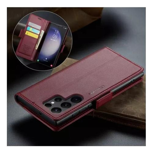 Funda Para Samsung S25 Ultra Caseme Leather Cuero Colores Negro