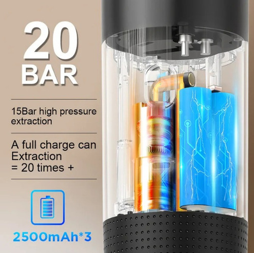 Máquina Espresso Portátil,cafetera 3 En 1,60ml Recargable