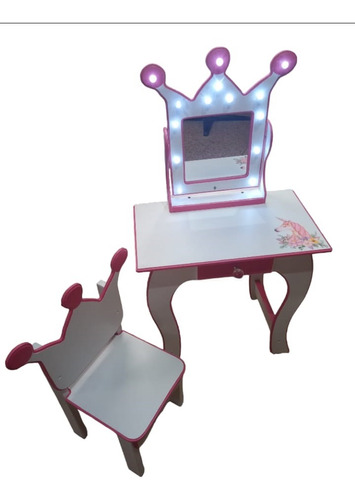 Maquilladores Infantiles Pintados + Luz Led + Asiento