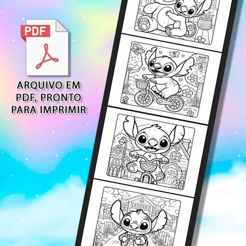 Livro De Colorir Lilo Stitch Estilo Bobbie Goods Digital Pdf