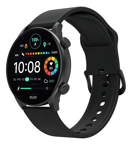 Smartwatch Haylou Ls16 Solar Plus RT3 tela de 1.43" com pulseira de silicone - cor preto - Excelente (Recondicionado)