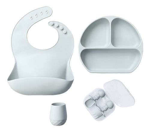 Set Vajilla Silicona Sin Bpa Kit Alimentación Complementaria