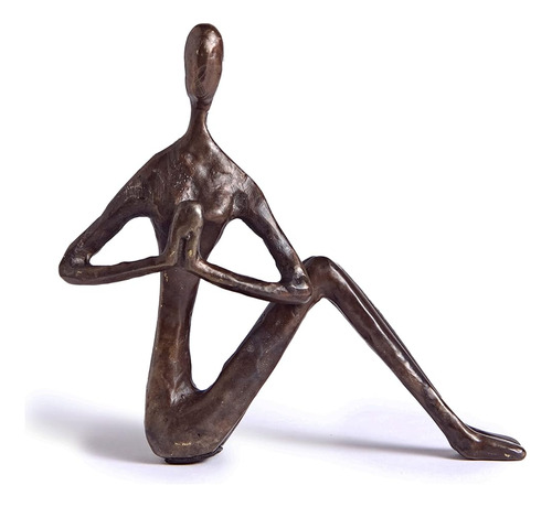 Danya B. Escultura De Bronce De Yoga Figura Femenina En Pose