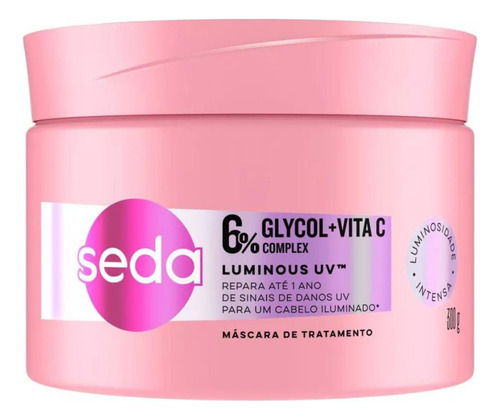 Máscara De Tratamento Seda Luminous Uv 300g Glycol + Vit C