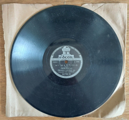 Disco De Pasta. Fernando Albuerne Con Orquesta Don Américo. (Usado)