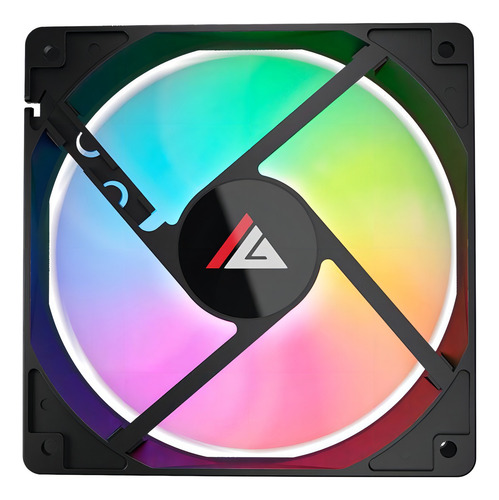 Ventoinha Acegeek Rw12, 120mm, Rainbow, Preto, Ag-rw12-bk