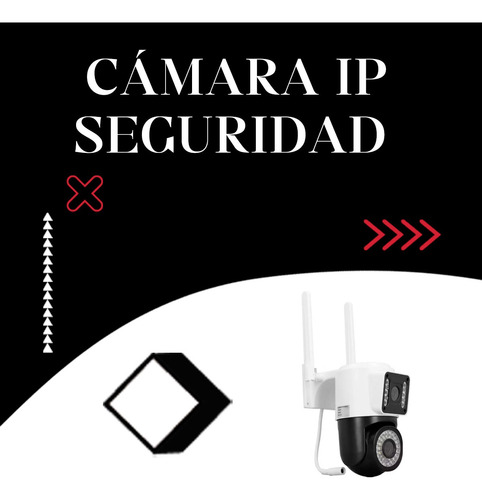 Cámara Ip Wifi Seguridad Inalámbrica Antirobo 2 Lentes Espia Blanco