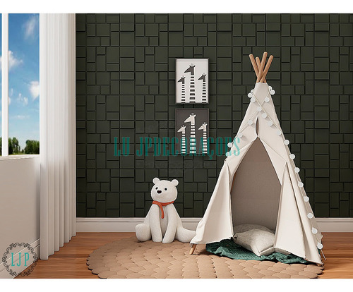 Imagem 5 de 10 de Kit 7m² Placas Pvc 3d Revestimento De Parede 50x50