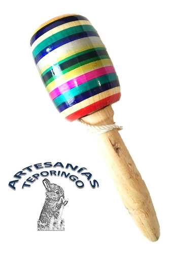 24 Piezas Artesanía Mexicana Mini Baleros De Madera