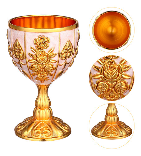 Taza Decorativa Con Delicado Diseño Retro De Metal, Estilo 1