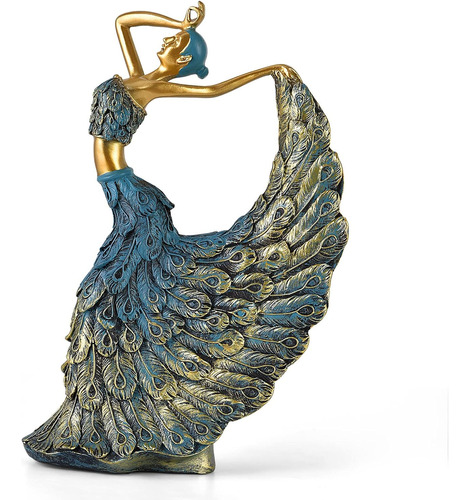 Estatua De Pavo Real Azul Para Decoración De Sala.