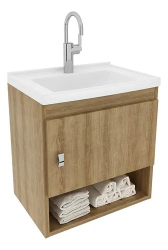 Mueble De Baño Con Lavamanos Linz Almendra/ Blanco