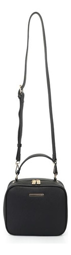 Bolsa Transversal Quadrada - Wj Acessórios (046209) Preto Lisa Ouro Preto