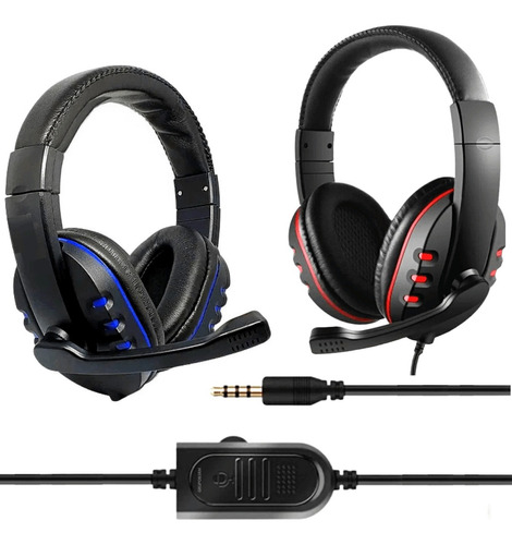 Fone De Ouvido Headset Gamer Com Fio Tipo Concha P/ Reunião Cor Colorido