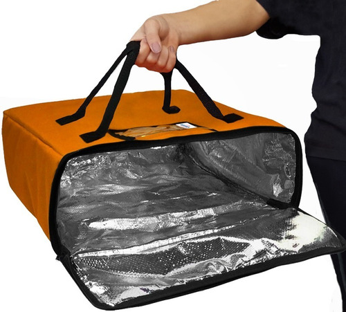 Imagem 1 de 3 de Bolsa Bag Térmica Quadrada 3 Pizzas 45cm