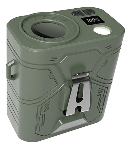 Ventilador De Clip De Cintura Fuerte Portátil De Aire Verde