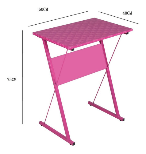 Imagen 5 de 9 de Escritorio Ideal Dibujo Mesa Pc Infantil Rosa + Resistente