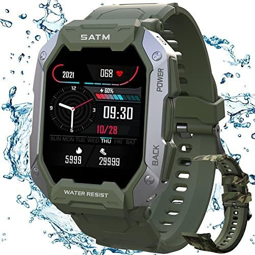 Smart Watch For Men Women, 5atm Waterproof Fitness Fbjnb