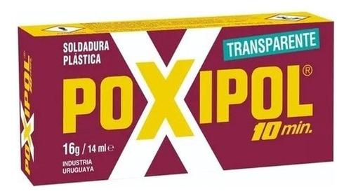 Poxipol 10' Transparente 14 Ml Soldadura Plástica