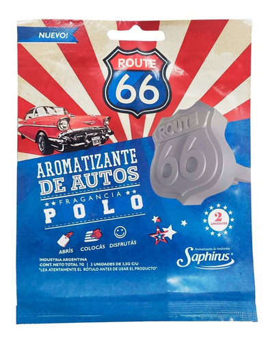 Perfume Aromatizante Fragancia Para Auto Pack X2 - Route 66