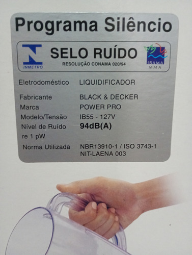 Liquidificador Black Decker Ib55 Resistente Potente Novo! Branco (Usado)