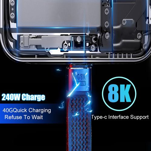 Cables De Datos De Carga De Alta Velocidad Usb4.0 Tipo C De