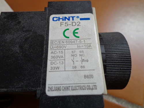 Temporizador Neumatico Marca Chint Electric De 0 A 30 Seg