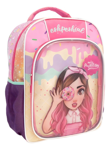 Mochila Y Lapicera Mis Pastelitos 3d Rosa Niña