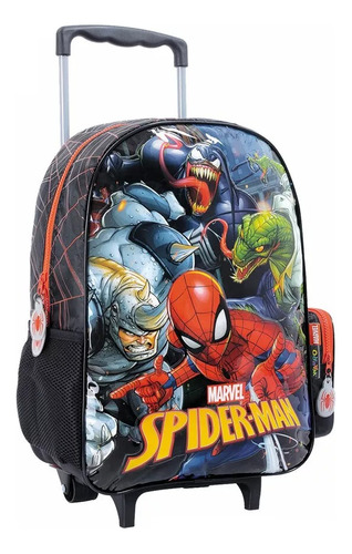 Mochila Con Carrito 16 Pulgadas Spider Man Original