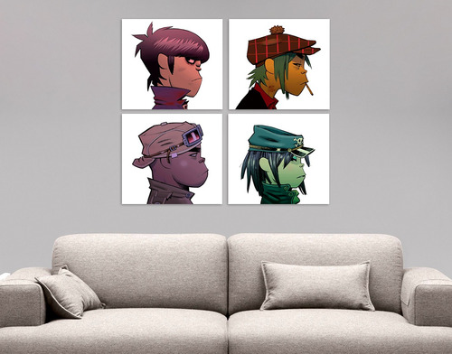 Cuadros Gorillaz (set De 4)