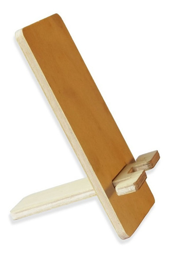 Imagen 1 de 3 de Soporte Porta-celular iPhone De Madera Para Home-office