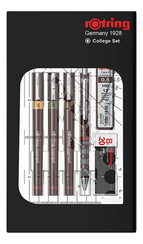 Set De Tiralíneas Isograph Rotring College (0.2-0.3- 0.5mm)