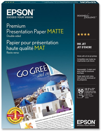 Epson (s ) Papel Matte Ultra Premium Doble Cara (8.5 X 11 Pu