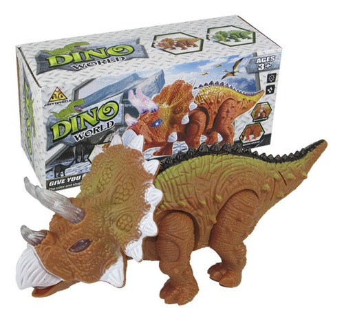 Dinosaurio Triceraptos Con Luces Y Sonido Camina