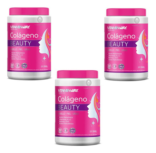 Colageno Bebible + Vitamina C + Q10  300 Gs X 3 Unidades Vw