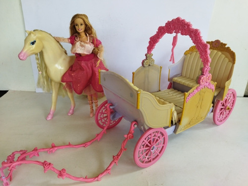 Barbie Princesa Bailarina Carruaje Caballo 2005 (Usado)