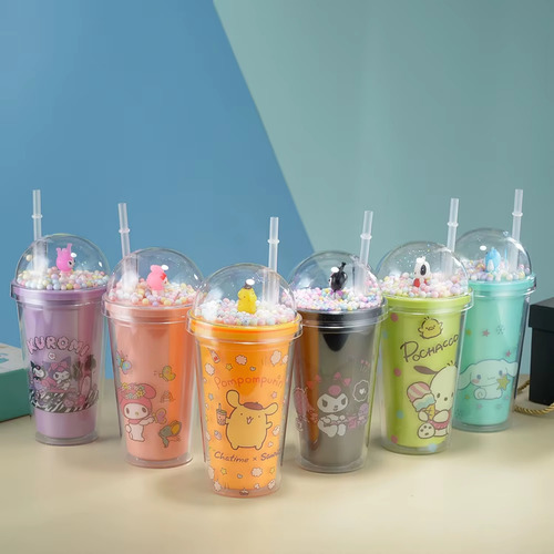 Termo Acrilico Luces Led 450ml Sanrio Vaso Doble Capa