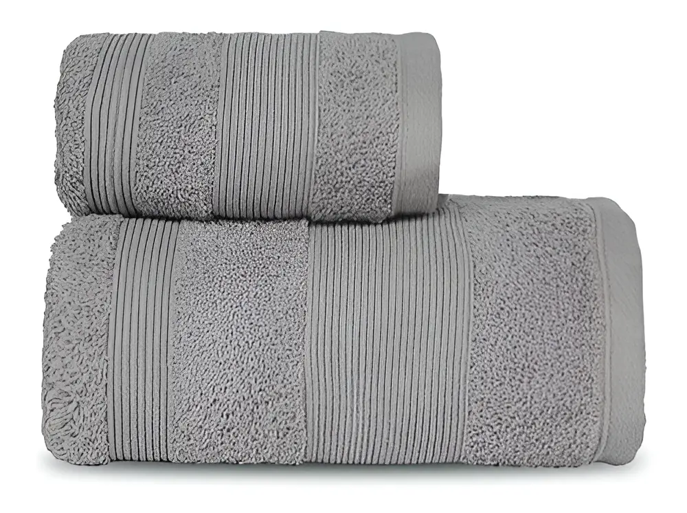 Juego Toalla Y Toallón Arco Iris Detroit Algodón Gris Claro 500g