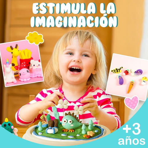 Imagen 6 de 9 de Set 2 Pack Foamy Moldeable 24 Pcs Colores + Moldeadores