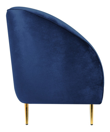 Sofá Salas Modernas Minimalistas Sillones Retro Lounge Color Azul