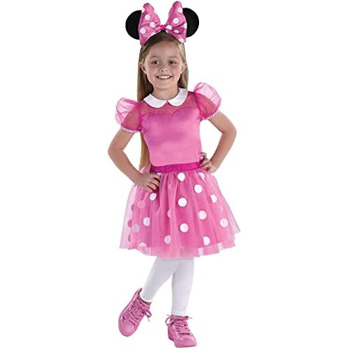 Disfraz De Minnie Mouse Rosa Halloween Niñas