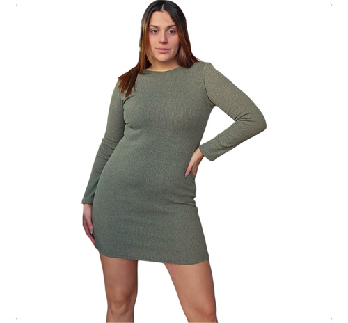 Vestido Morley Lanilla Abrigado,sexy Talle Grande Mc