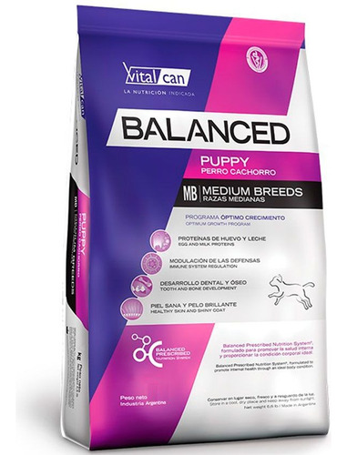 Alimento Balanced Cachorro Raza Mediana 3kg